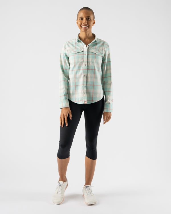 Workout Tops Long Sleeve - High Country LS Flannel - rabbit