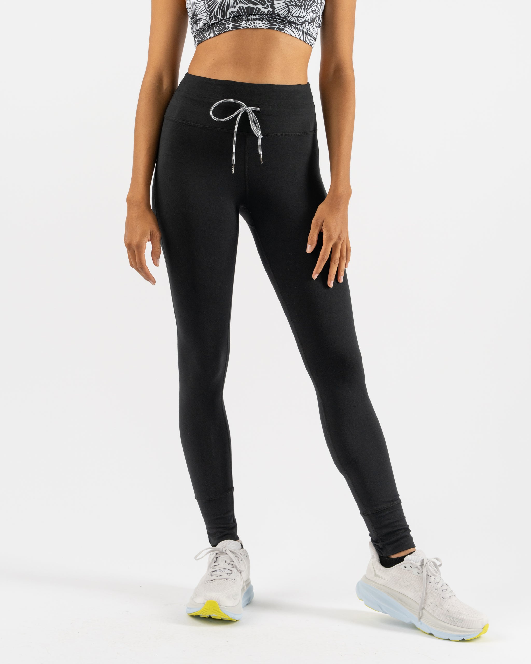 Nike Leggings Dri Fit Womens Drawstring Back Pocket Ankle Zip Black Size S