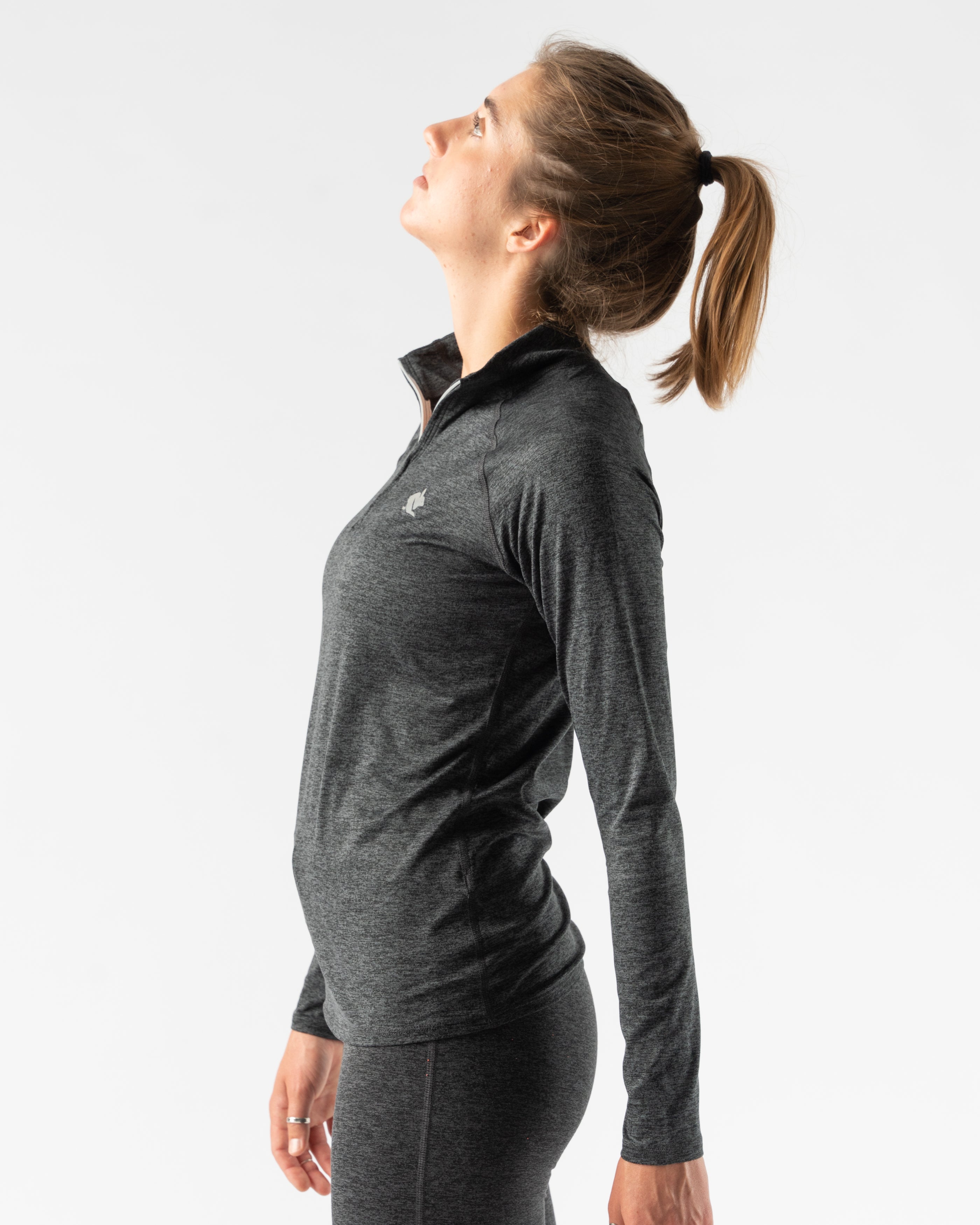 Long Sleeve Workout Tshirt - Ez Zip 2.0 - rabbit
